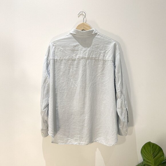 Wilfred Free Relaxed Linen Shirt in Blue Cloud 2XS - Picture 4 of 11